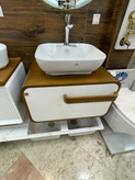 روشویی کابینتی نوژان طرح چوب 70 سانت برند کاترین با سنگ مروارید