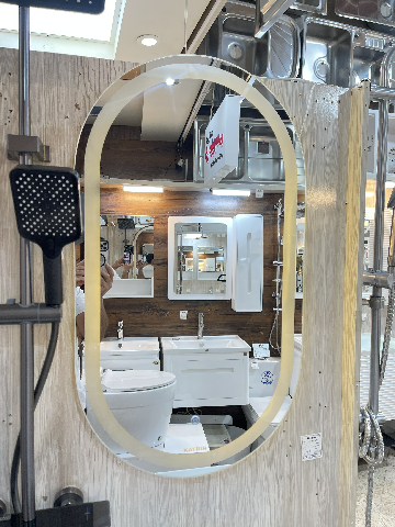 آینه بیضی نور آفتابی 50*90