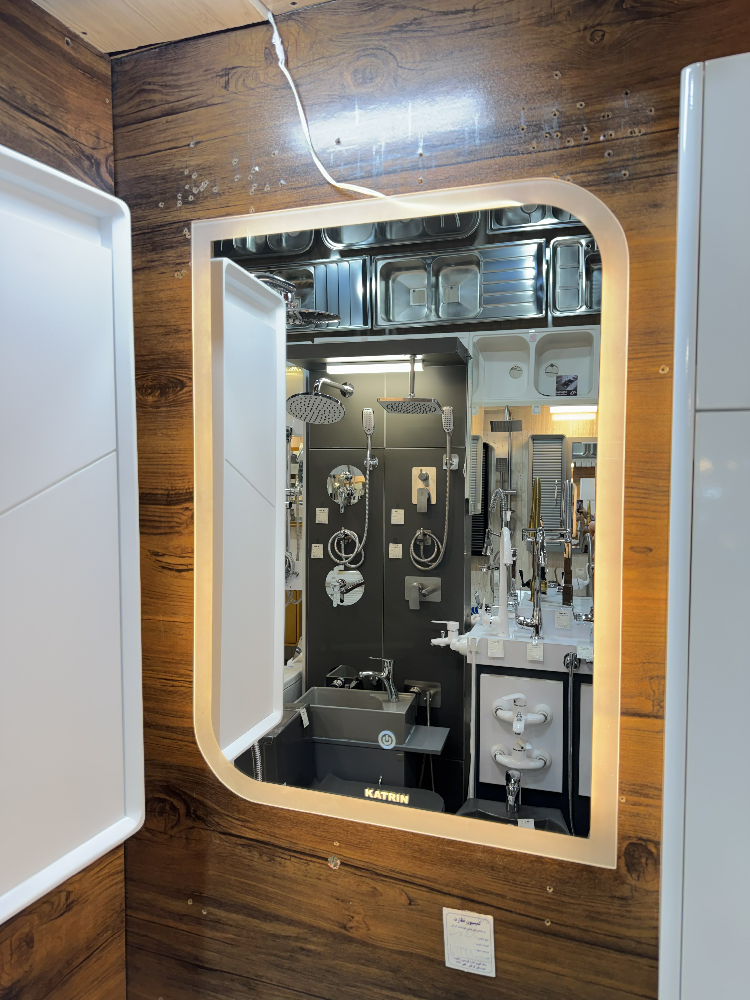 آینه گرد طرح هلالی نور آفتابی قطر 60 سانت