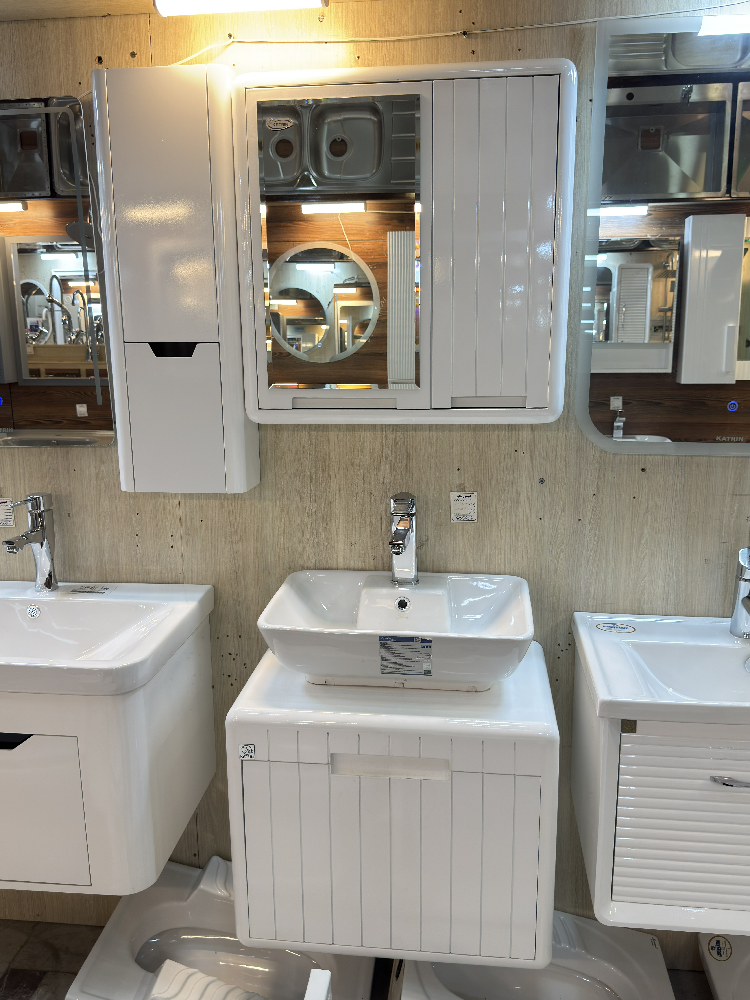 روشویی کابینتی کاترین مدل بیزانس سفید